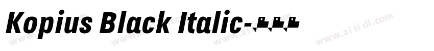 Kopius Black Italic字体转换